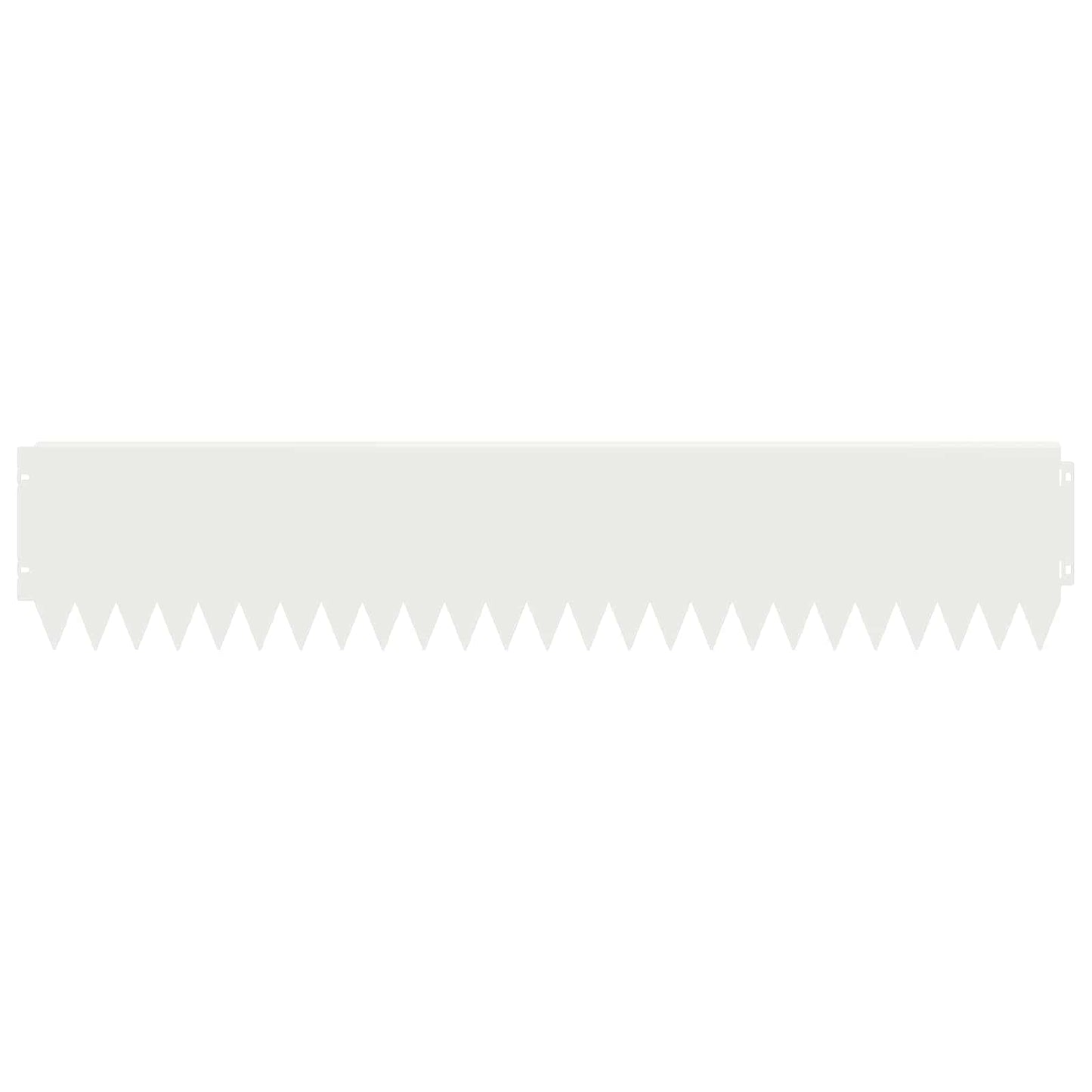 vidaXL Lawn Edging 10 pcs 103 x 20 cm Steel White 5