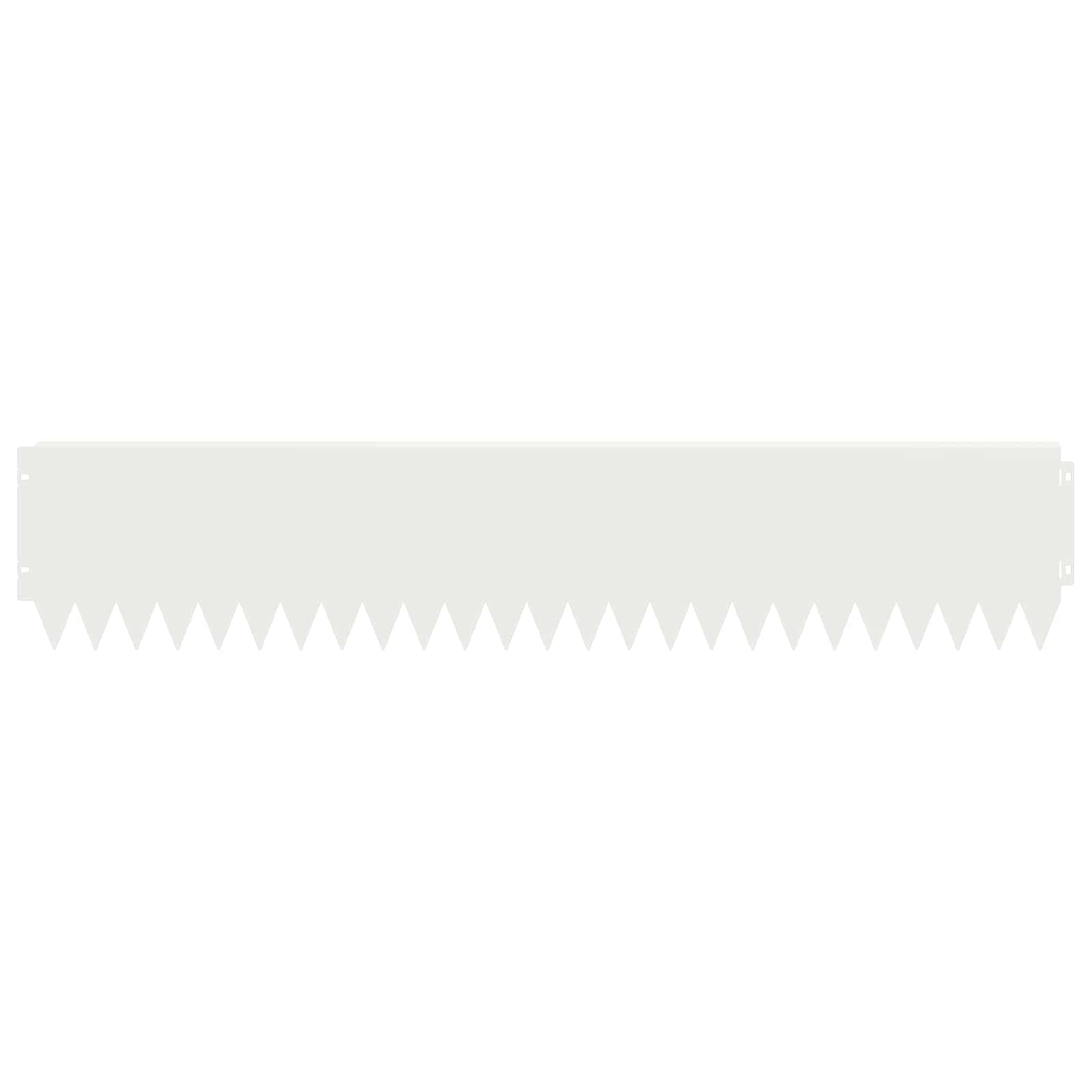 vidaXL Lawn Edging 10 pcs 103 x 20 cm Steel White 5