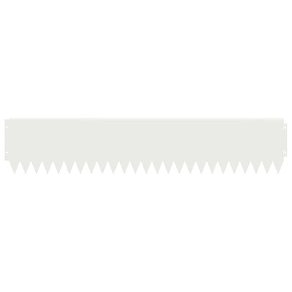 vidaXL Lawn Edging 10 pcs 103 x 20 cm Steel White 5
