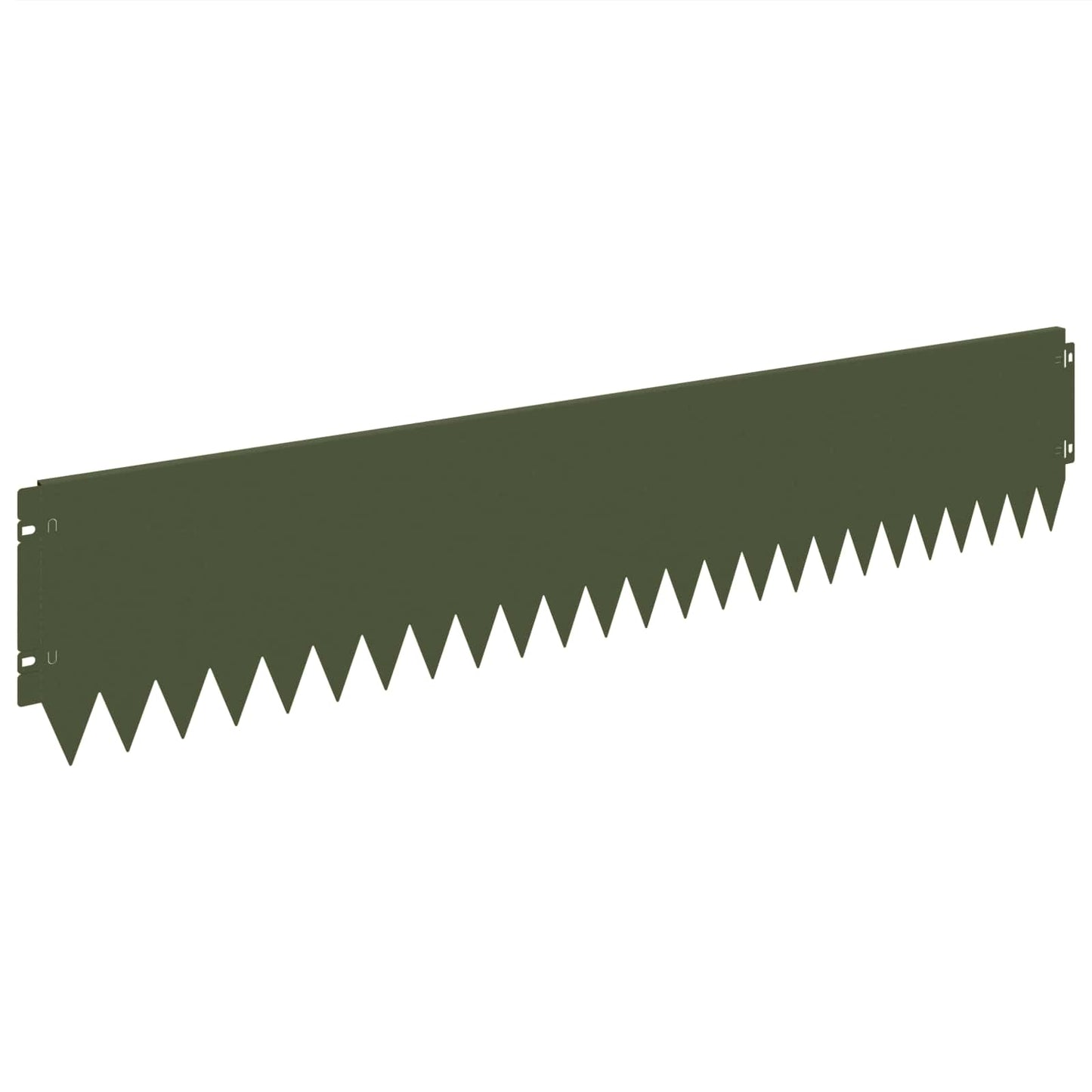 vidaXL Lawn Edging 10 pcs 103 x 20 cm Steel Olive Green 2