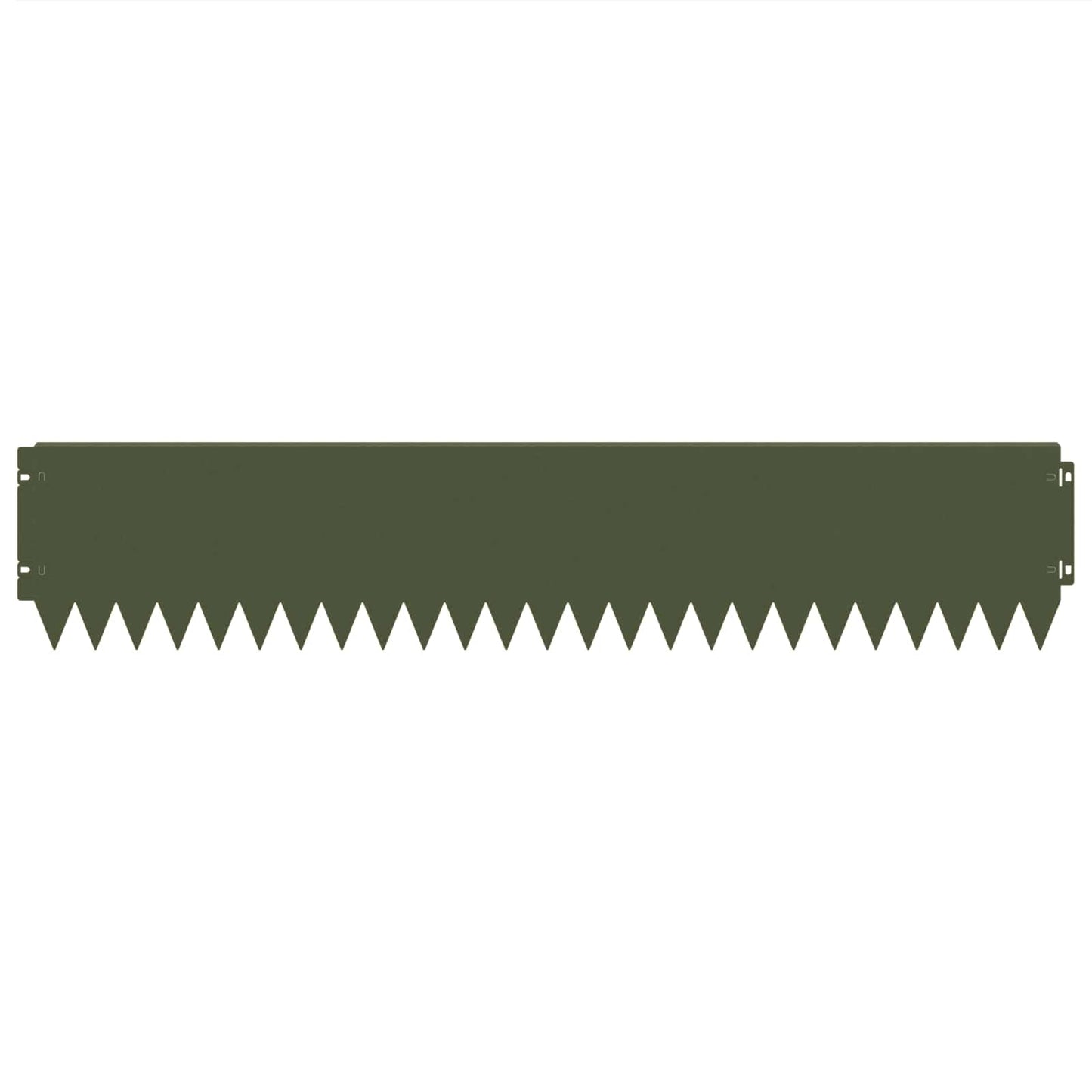 vidaXL Lawn Edging 10 pcs 103 x 20 cm Steel Olive Green 5