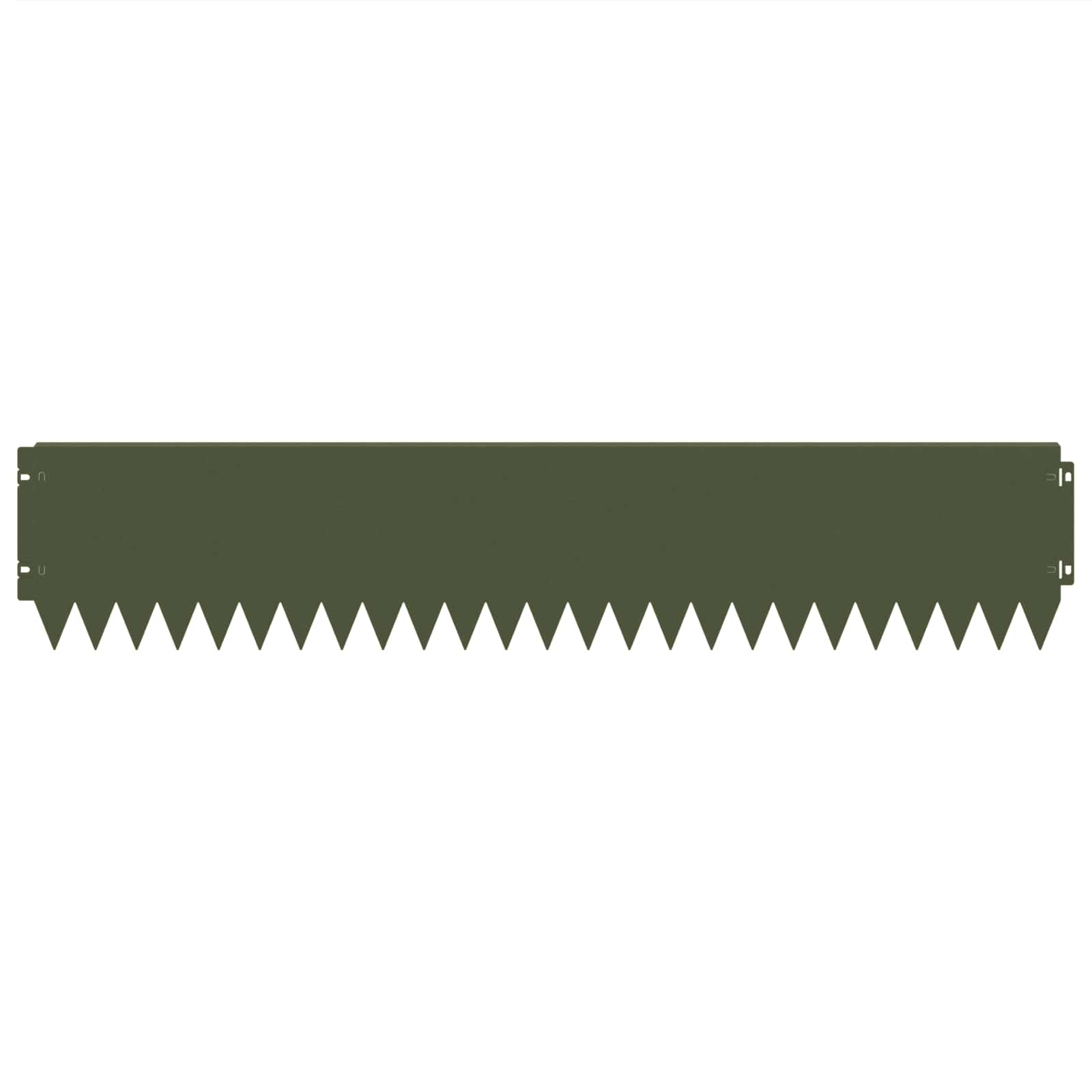 vidaXL Lawn Edging 10 pcs 103 x 20 cm Steel Olive Green 5