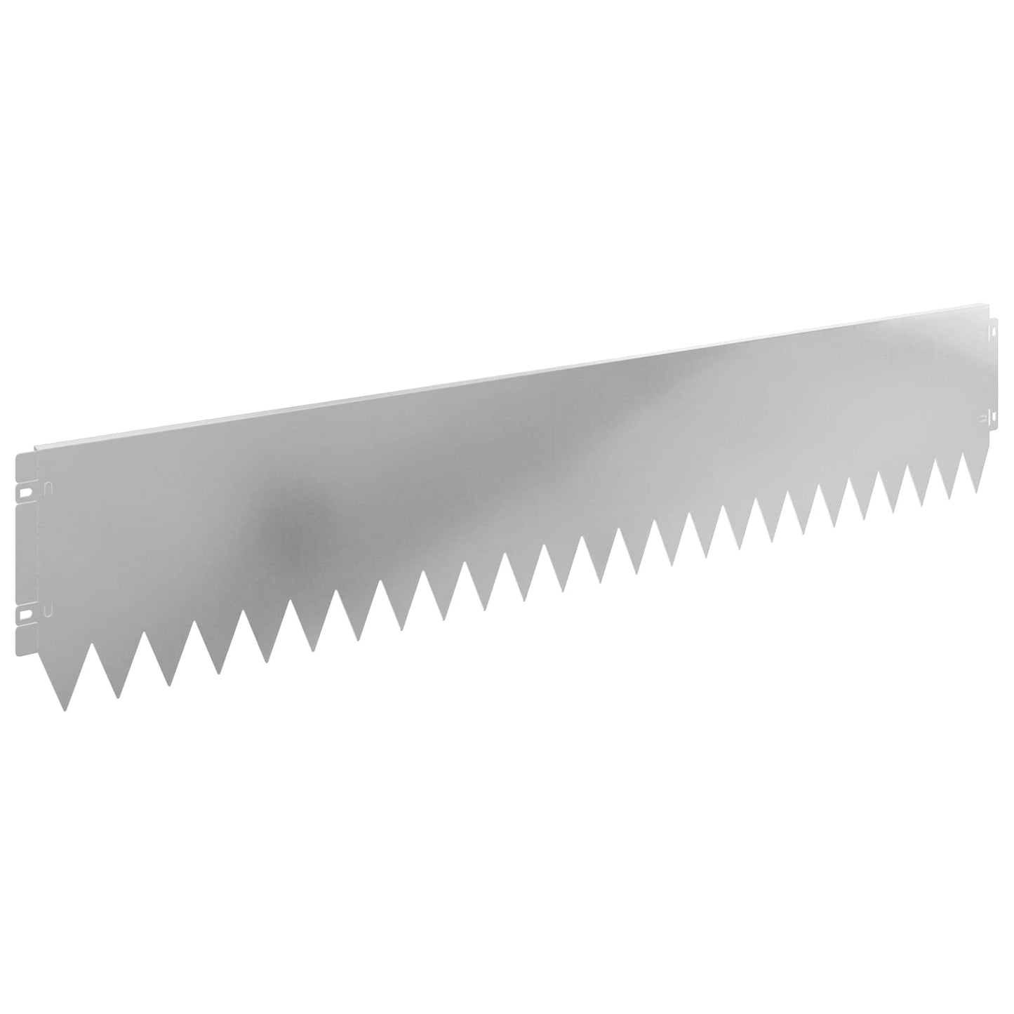 vidaXL Lawn Edging 10 pcs 103 x 20 cm Steel Silver 2