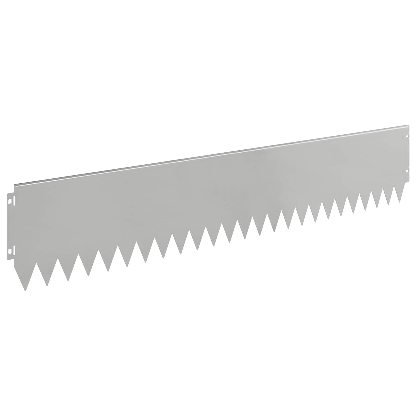 vidaXL Lawn Edging 10 pcs 103 x 20 cm Steel Silver 6
