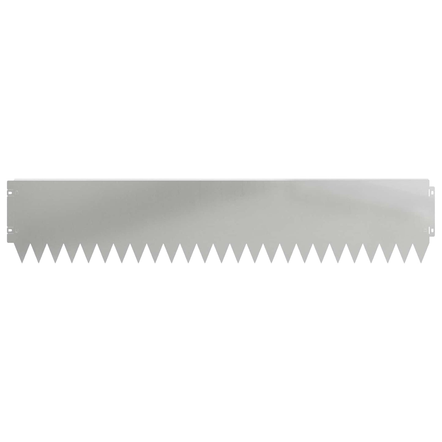 vidaXL Lawn Edging 10 pcs 103 x 20 cm Steel Silver 5
