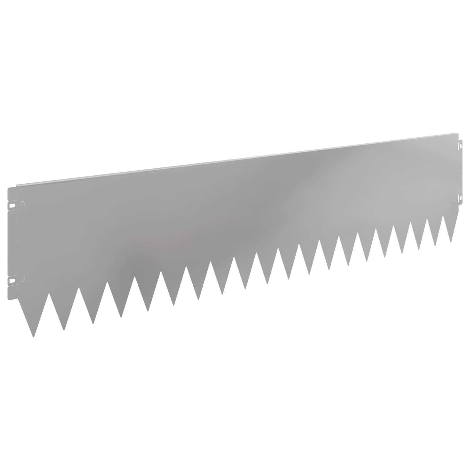 vidaXL Lawn Edging 10 pcs 103 x 25 cm Steel Silver 2