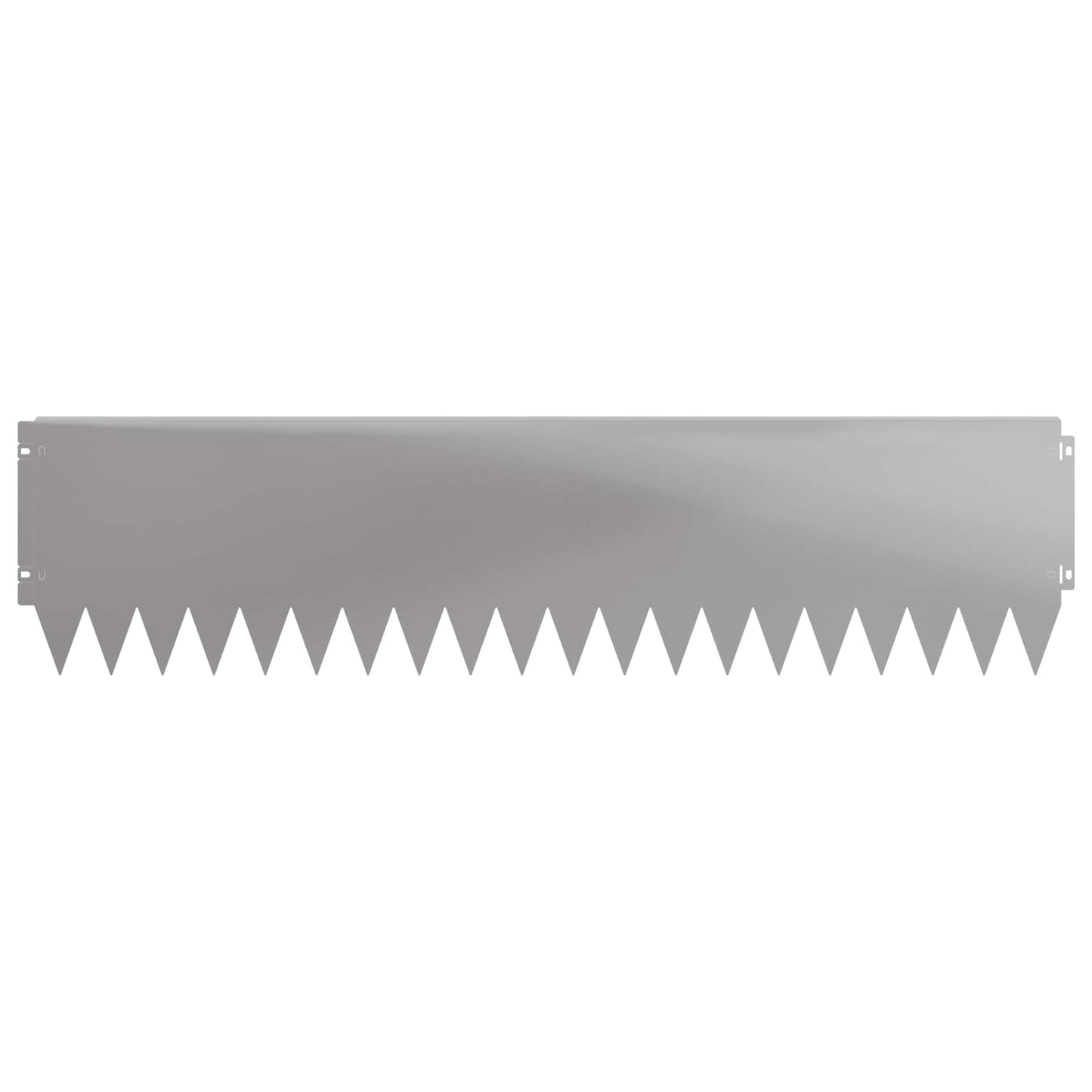 vidaXL Lawn Edging 10 pcs 103 x 25 cm Steel Silver 5