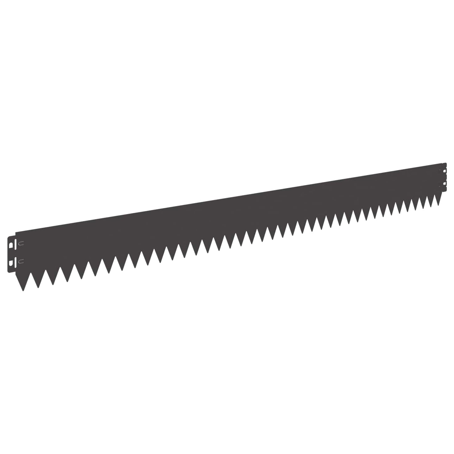 vidaXL Lawn Edge with Top Fold 20 pcs 103x10cm Steel Black 2