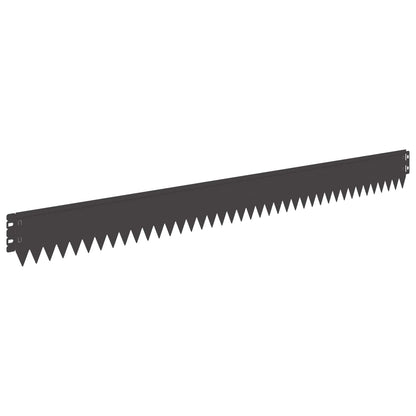 vidaXL Lawn Edge with Top Fold 20 pcs 103x10cm Steel Black 6