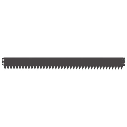 vidaXL Lawn Edge with Top Fold 20 pcs 103x10cm Steel Black 5