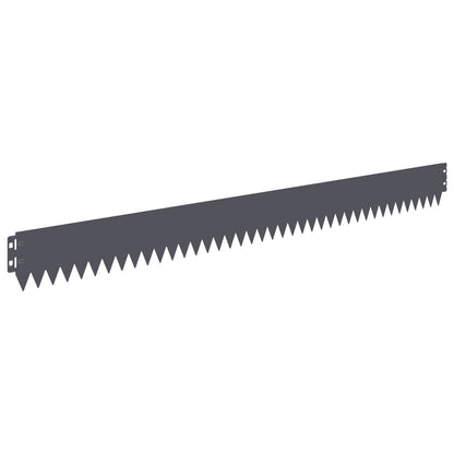 vidaXL Lawn Edging 20 pcs 103 x 10 cm Steel Anthracite 2