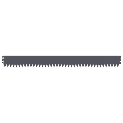 vidaXL Lawn Edging 20 pcs 103 x 10 cm Steel Anthracite 5