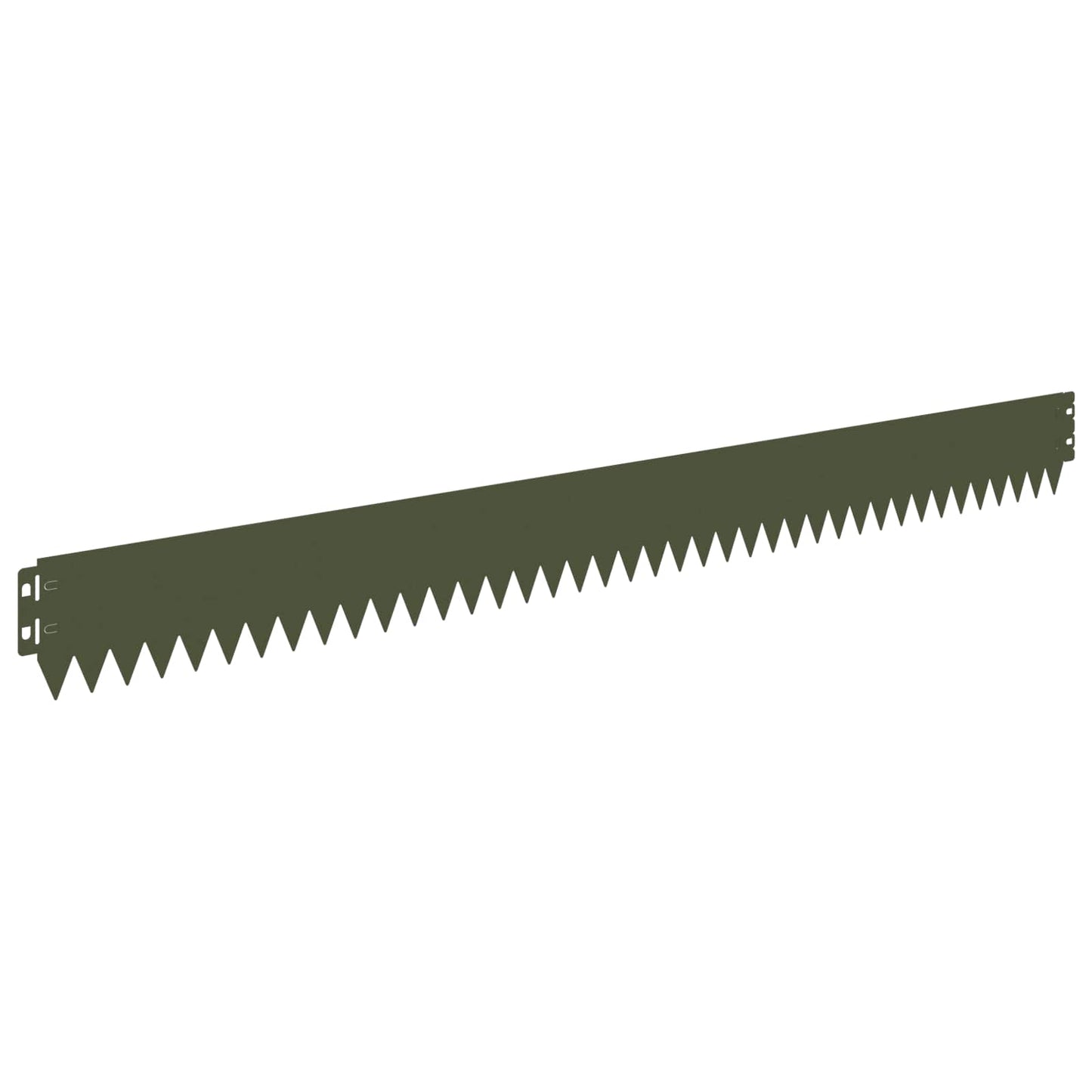 vidaXL Lawn Edging 20 pcs 103 x 10 cm Steel Olive Green 2