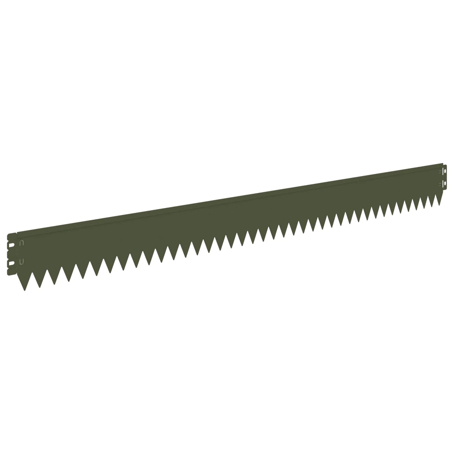 vidaXL Lawn Edging 20 pcs 103 x 10 cm Steel Olive Green 6