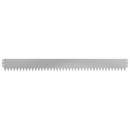 vidaXL Lawn Edging 20 pcs 103 x 10 cm Steel Silver 5