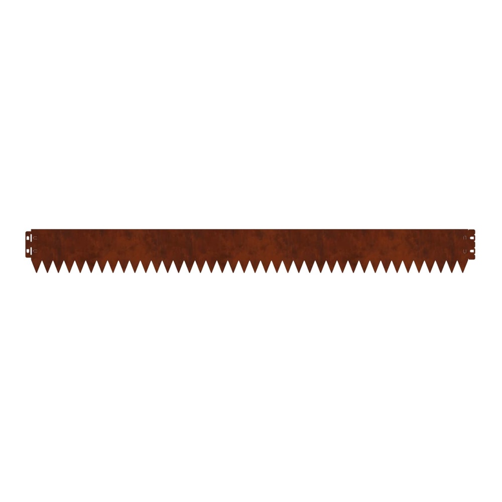 Lawn Edging 103 x Steel 10 pcs Height 10 cm Weathering steel