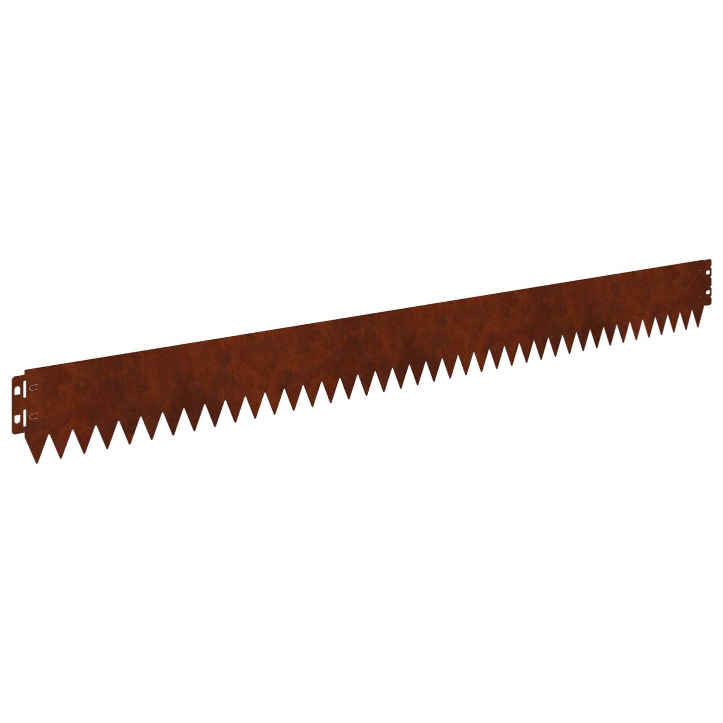 vidaXL Lawn Edge with Top Fold 20 pcs 103x10cm Steel Rusty 2
