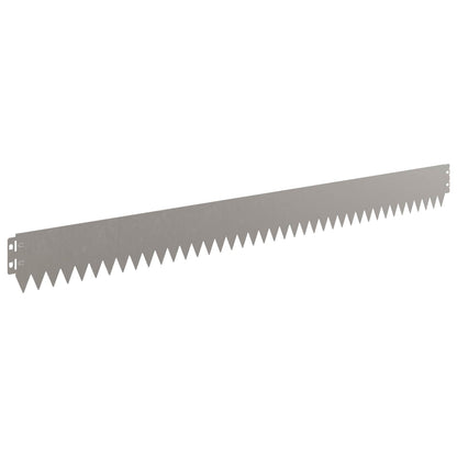 vidaXL Lawn Edge with Top Fold 20 pcs 103x10cm Steel Rusty 5