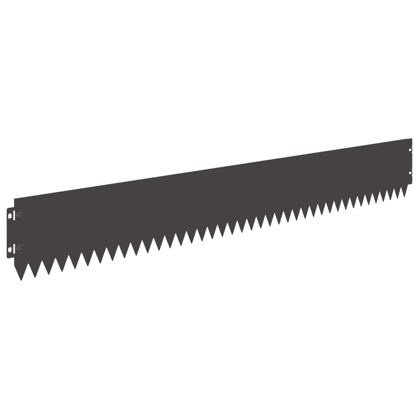 vidaXL Lawn Edge with Top Fold 10 pcs 103x15cm Steel Black 2