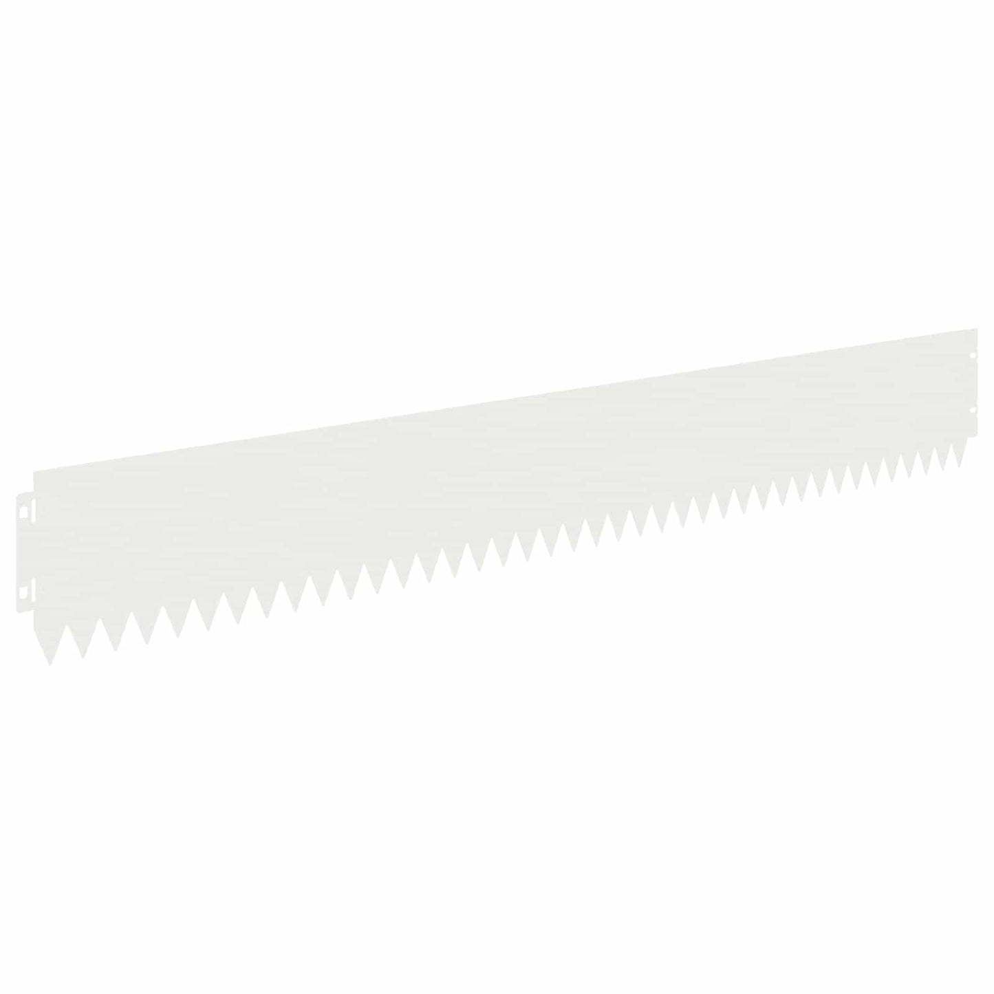 vidaXL Lawn Edging 10 pcs 103 x 15 cm Steel White 2