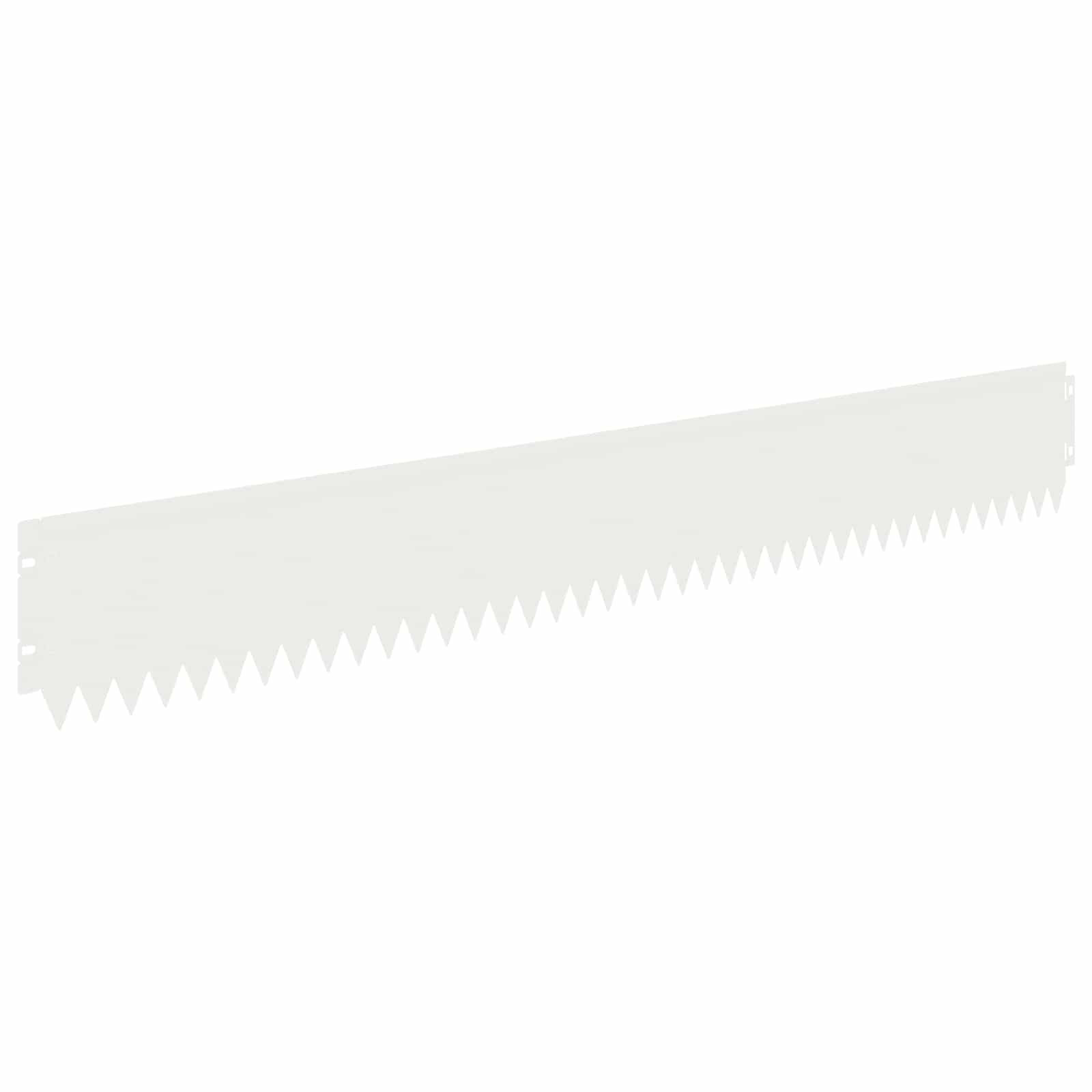 vidaXL Lawn Edging 10 pcs 103 x 15 cm Steel White 6
