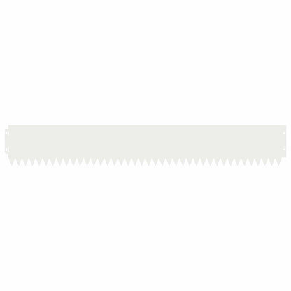 vidaXL Lawn Edging 10 pcs 103 x 15 cm Steel White 5