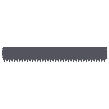 vidaXL Lawn Edging 10 pcs 103 x 15 cm Steel Anthracite 5