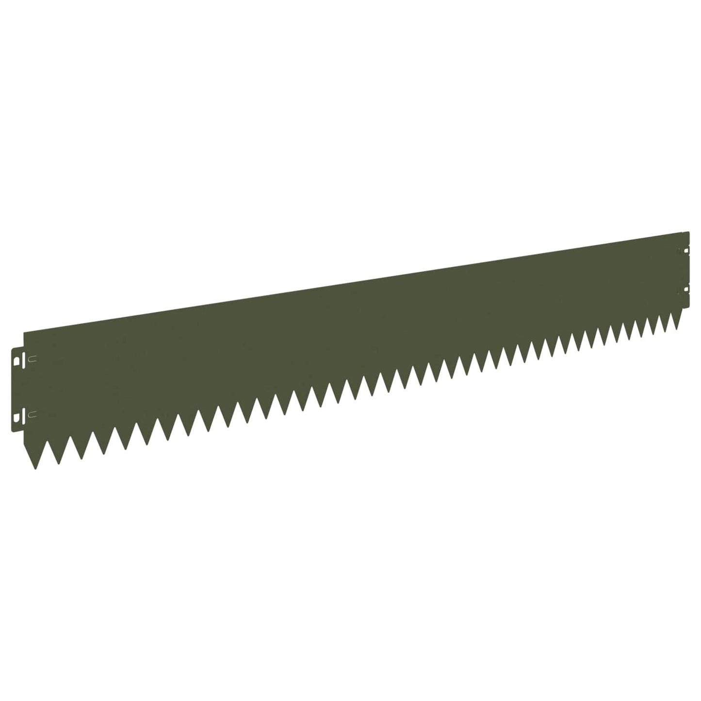 vidaXL Lawn Edging 10 pcs 103 x 15 cm Steel Olive Green 2