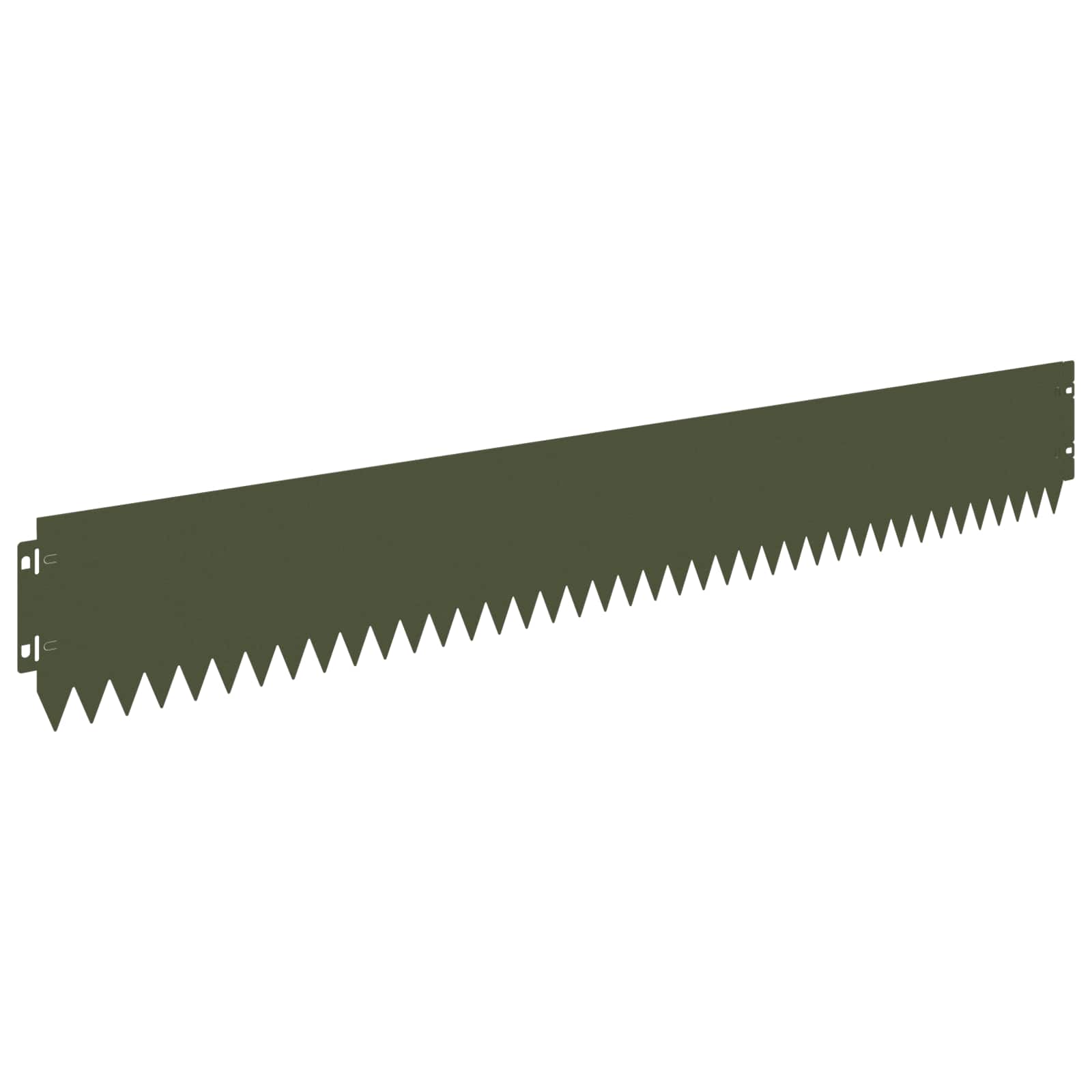 vidaXL Lawn Edging 10 pcs 103 x 15 cm Steel Olive Green 2