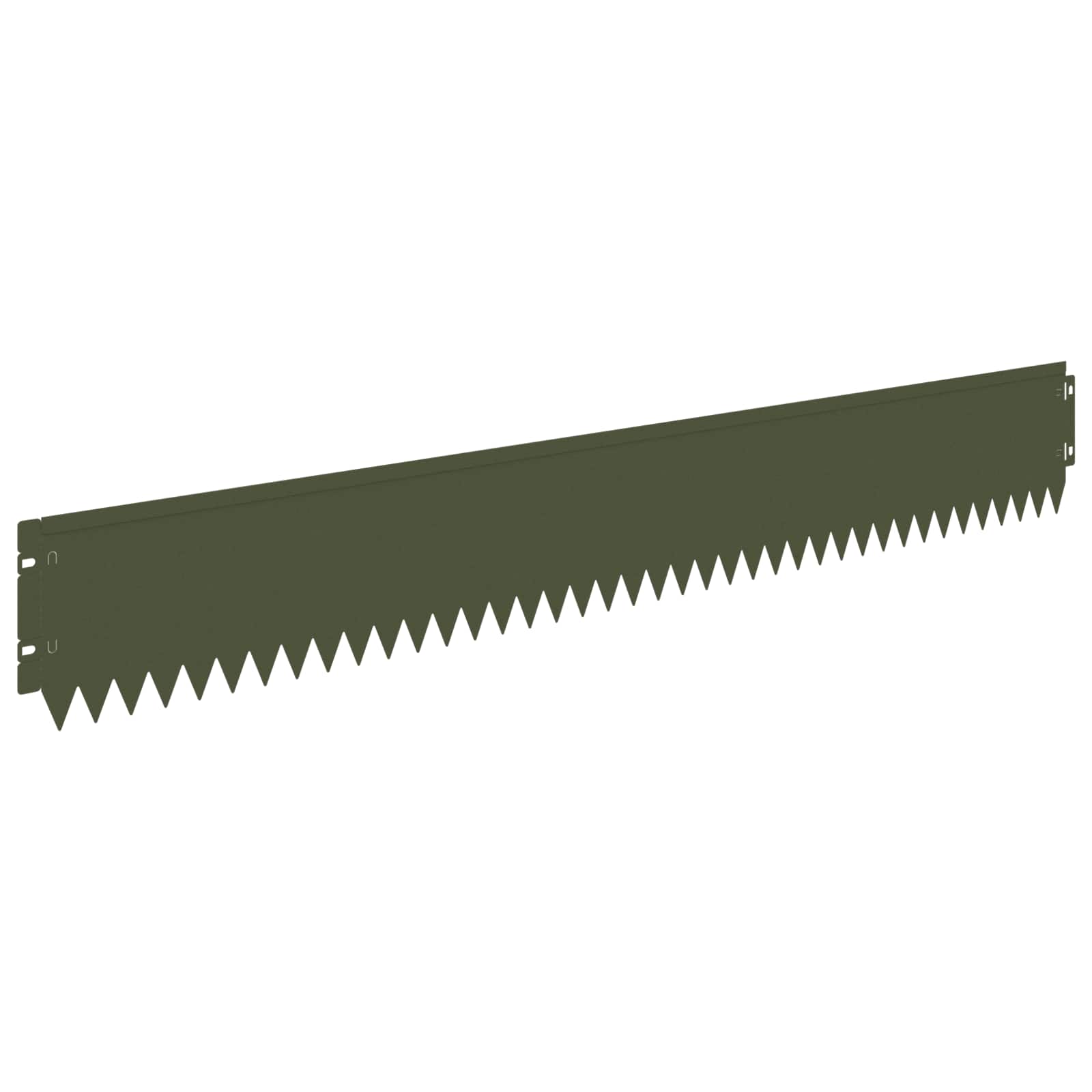 vidaXL Lawn Edging 10 pcs 103 x 15 cm Steel Olive Green 6