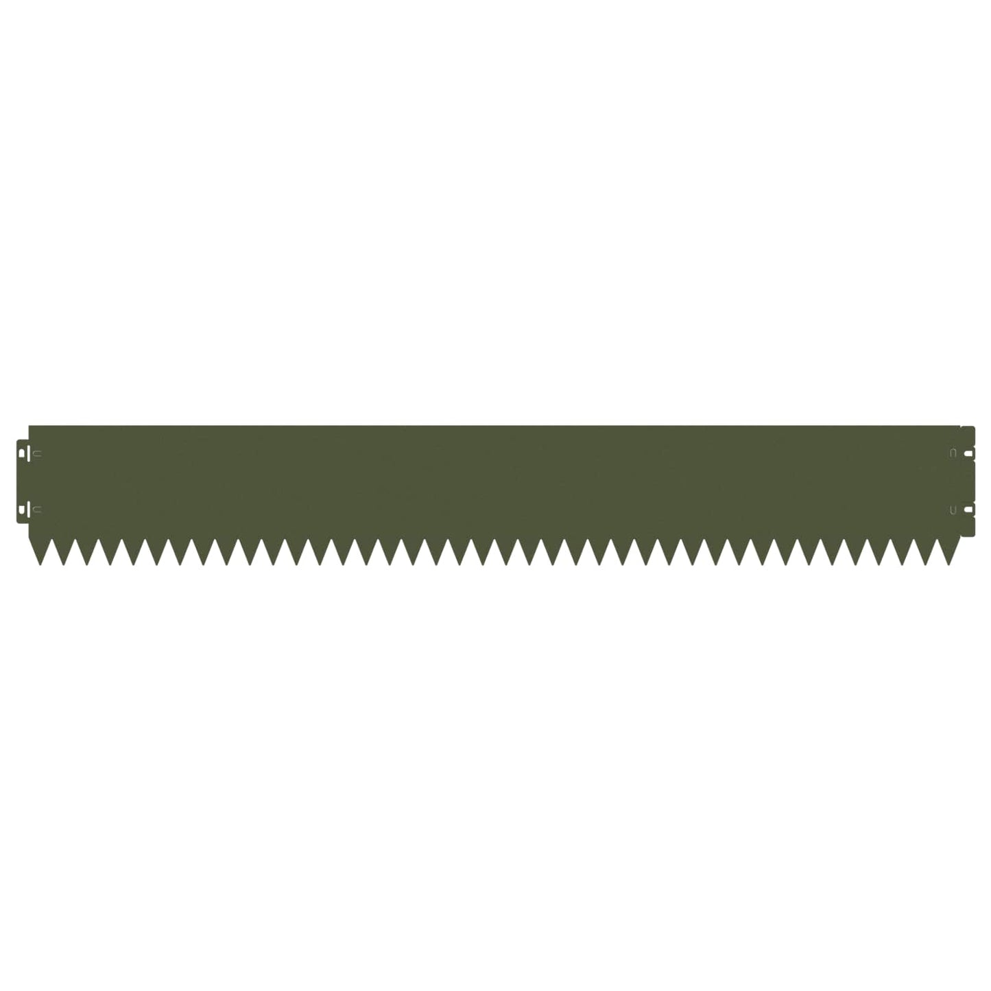 vidaXL Lawn Edging 10 pcs 103 x 15 cm Steel Olive Green 5
