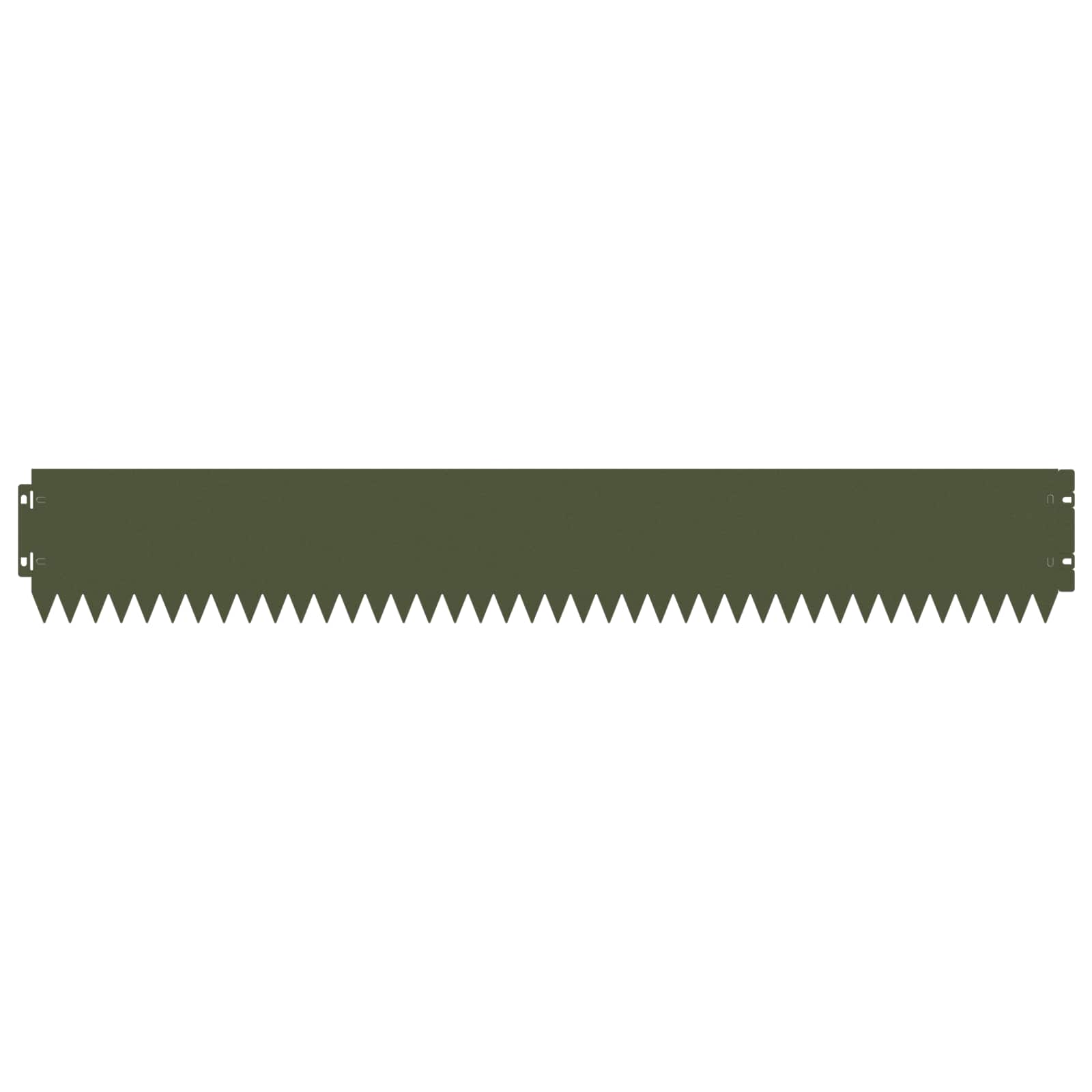 vidaXL Lawn Edging 10 pcs 103 x 15 cm Steel Olive Green 5