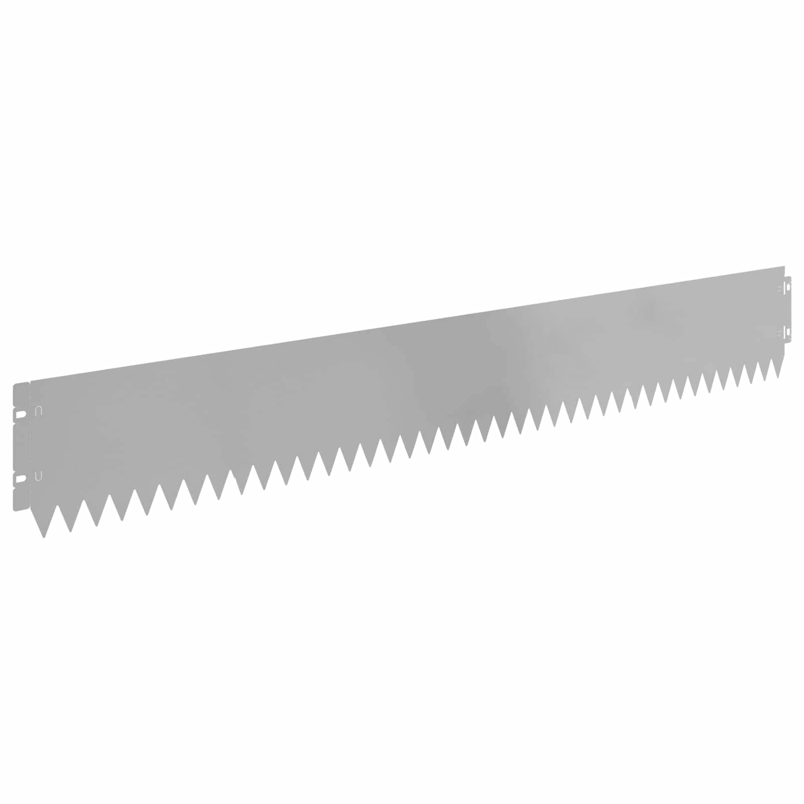vidaXL Lawn Edging 20 pcs 103 x 15 cm Steel Silver 6