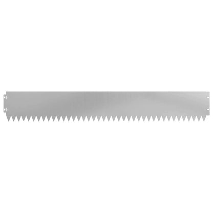 vidaXL Lawn Edging 20 pcs 103 x 15 cm Steel Silver 5