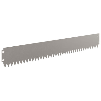 vidaXL Lawn Edge with Top Fold 10 pcs 103x15cm Steel Rusty 5
