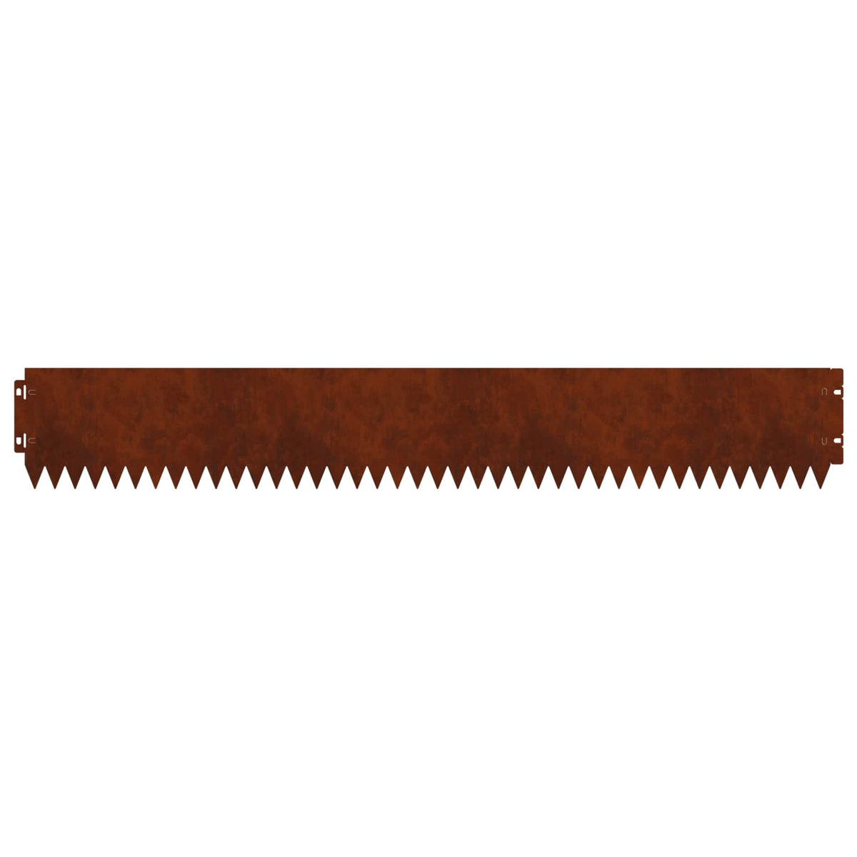 vidaXL Lawn Edge with Top Fold 10 pcs 103x15cm Steel Rusty 6