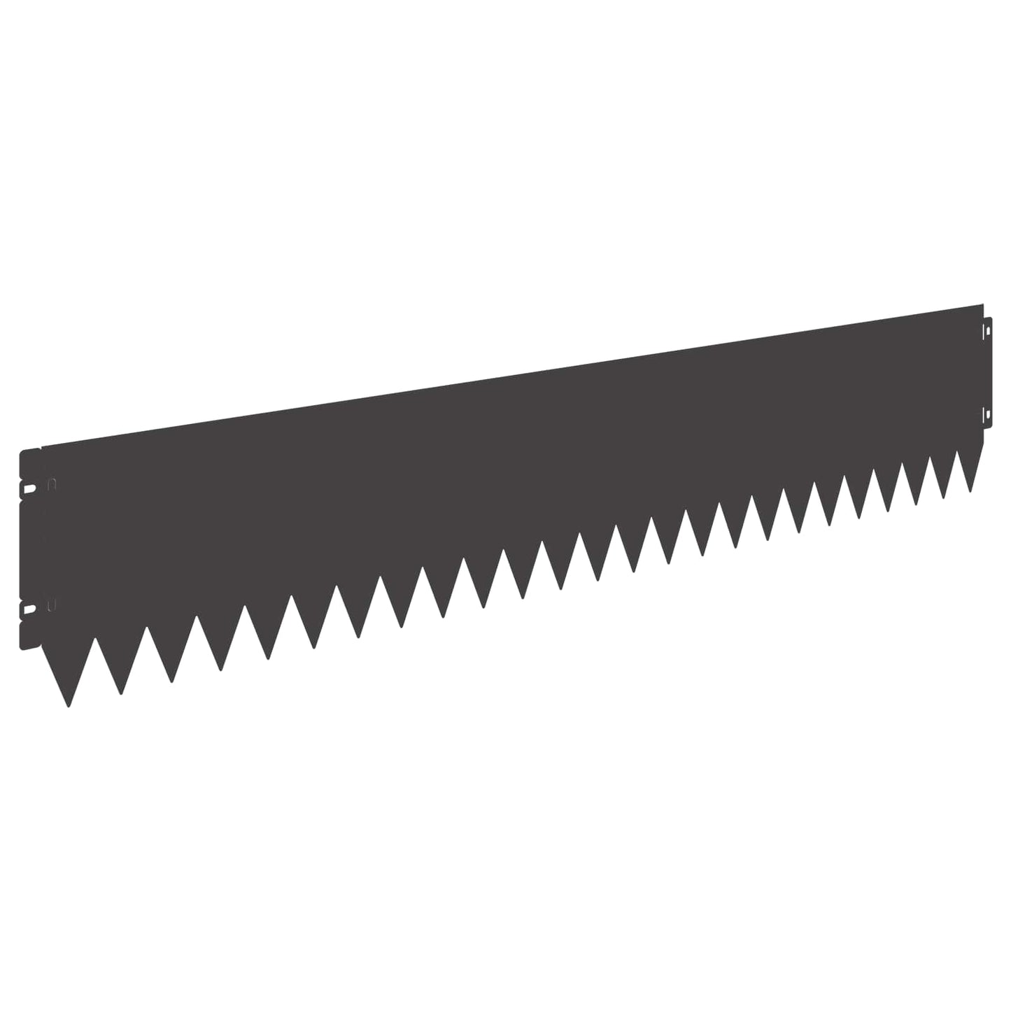 vidaXL Lawn Edge with Top Fold 10 pcs 103x20cm Steel Black 2