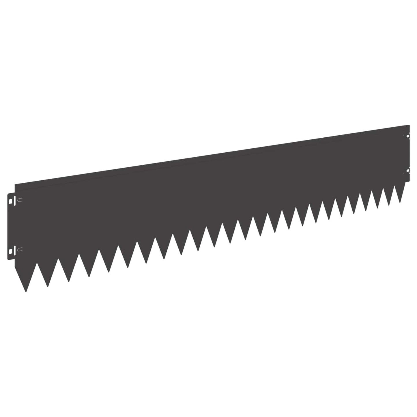 vidaXL Lawn Edge with Top Fold 10 pcs 103x20cm Steel Black 6