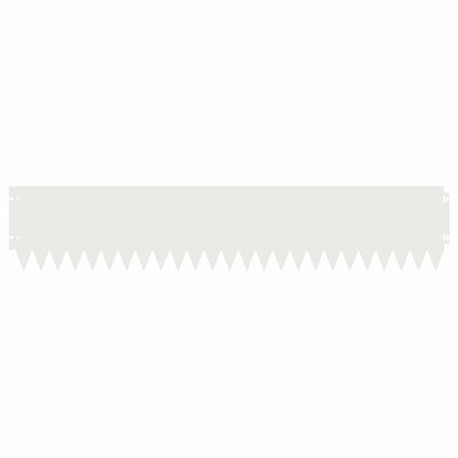 vidaXL Lawn Edging 10 pcs 103 x 20 cm Steel White 5