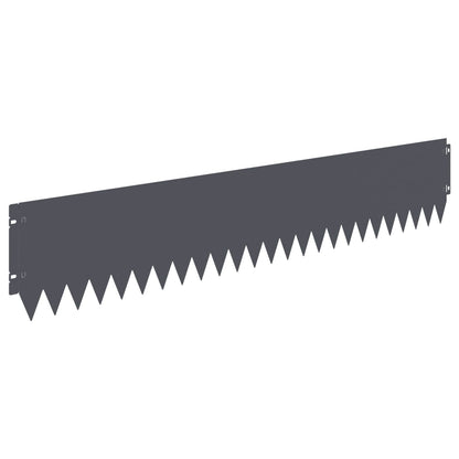 vidaXL Lawn Edging 10 pcs 103 x 20 cm Steel Anthracite 2