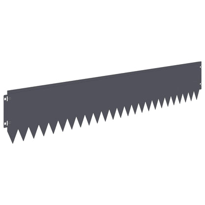 vidaXL Lawn Edging 10 pcs 103 x 20 cm Steel Anthracite 6