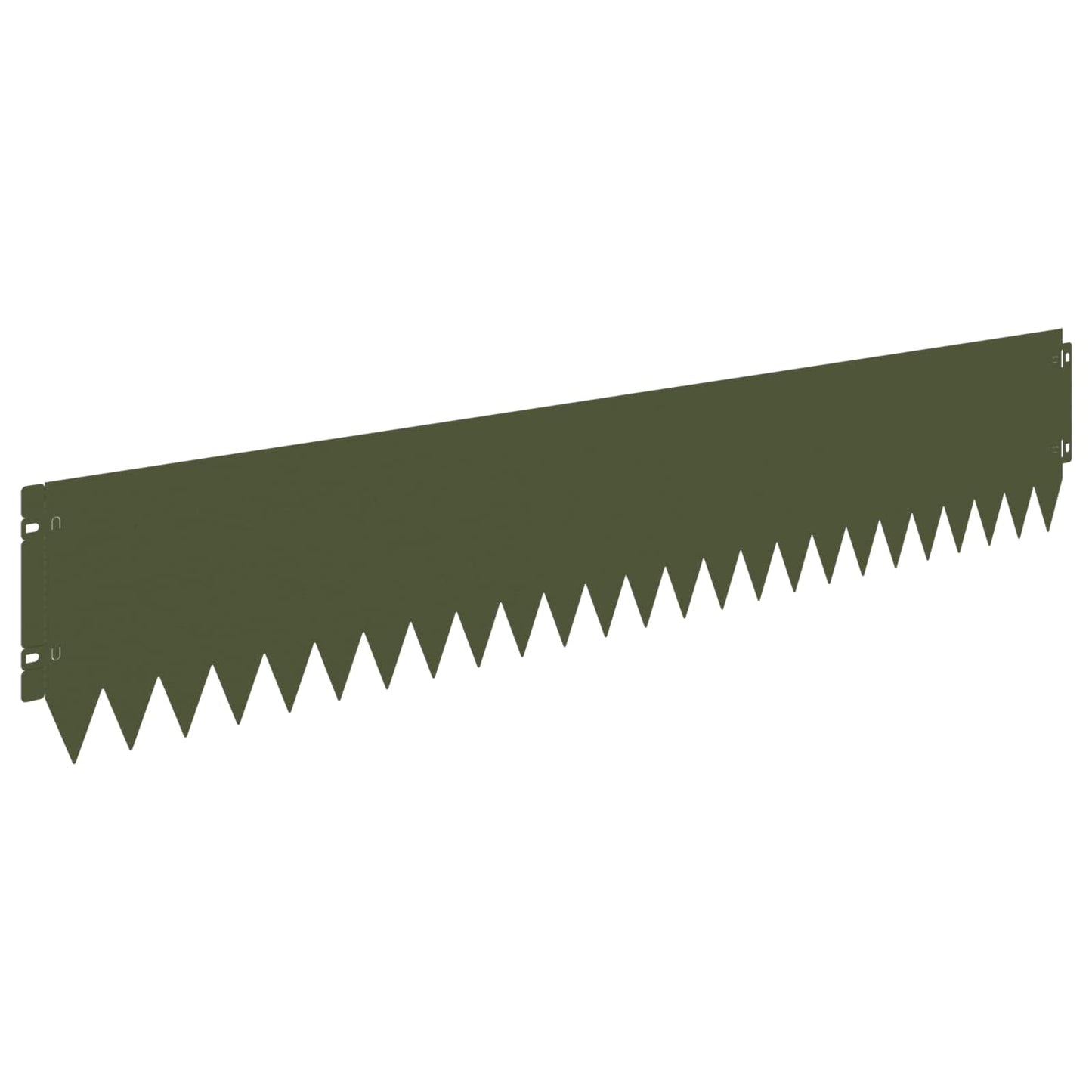 vidaXL Lawn Edging 10 pcs 103 x 20 cm Steel Olive Green 2