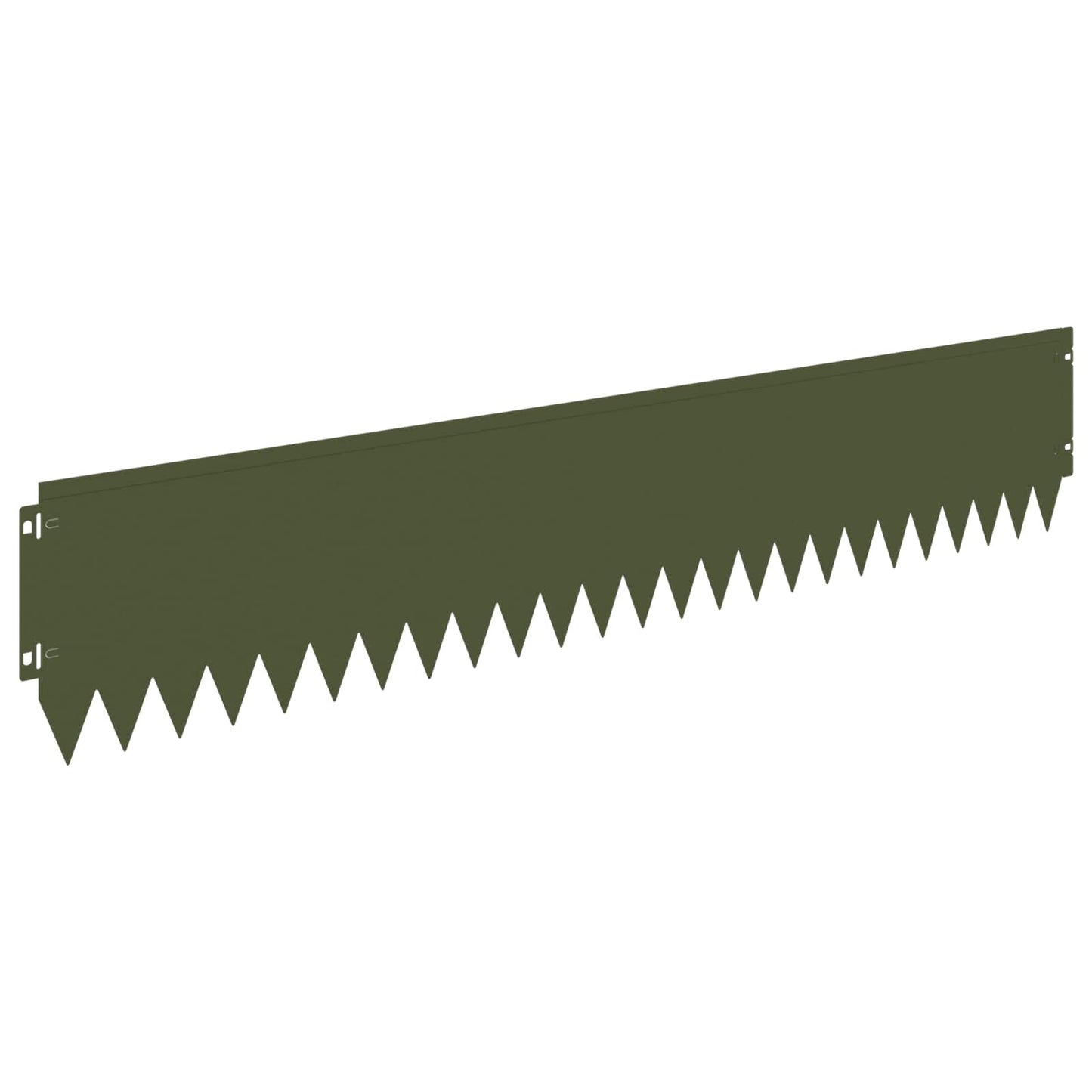 vidaXL Lawn Edging 10 pcs 103 x 20 cm Steel Olive Green 6