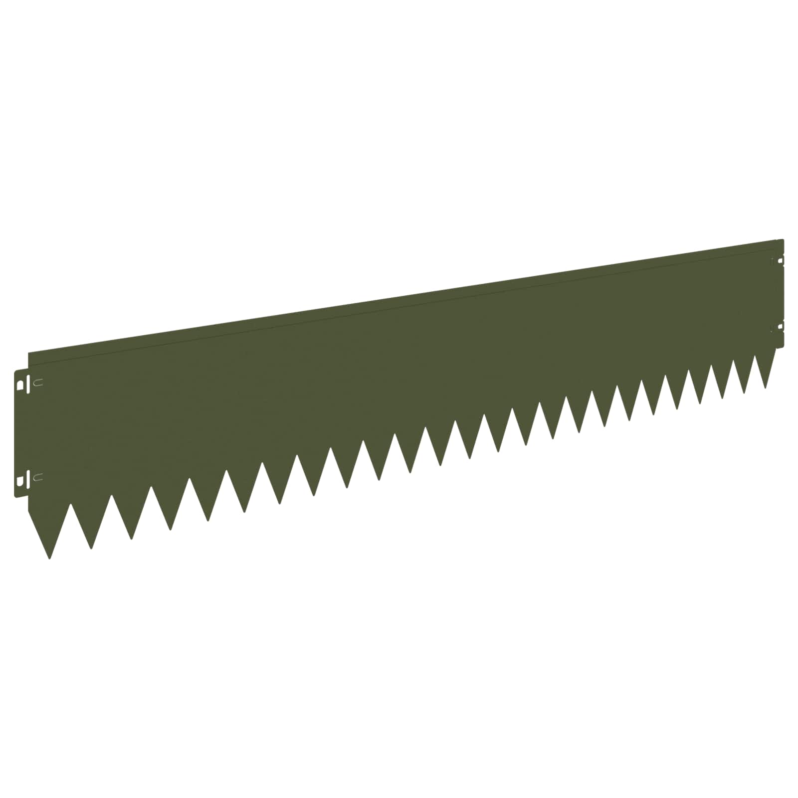 vidaXL Lawn Edging 10 pcs 103 x 20 cm Steel Olive Green 6