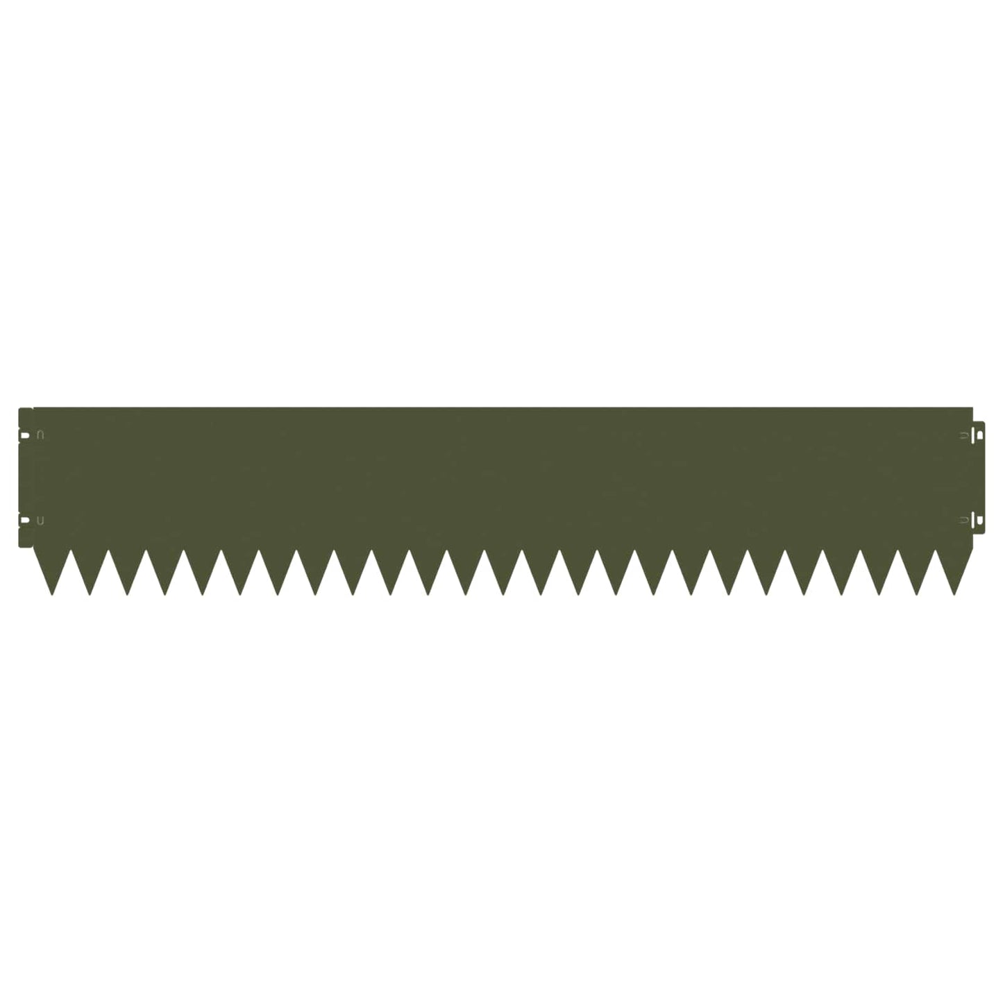 vidaXL Lawn Edging 10 pcs 103 x 20 cm Steel Olive Green 5