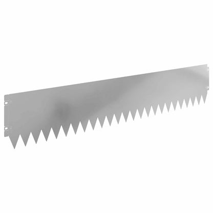 vidaXL Lawn Edging 10 pcs 103 x 20 cm Steel Silver 2