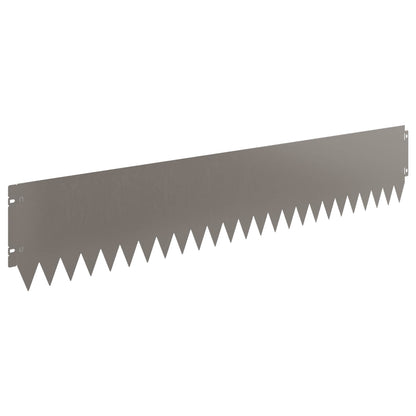 vidaXL Lawn Edging 10 pcs 103 x 20 cm Steel Rusty 5