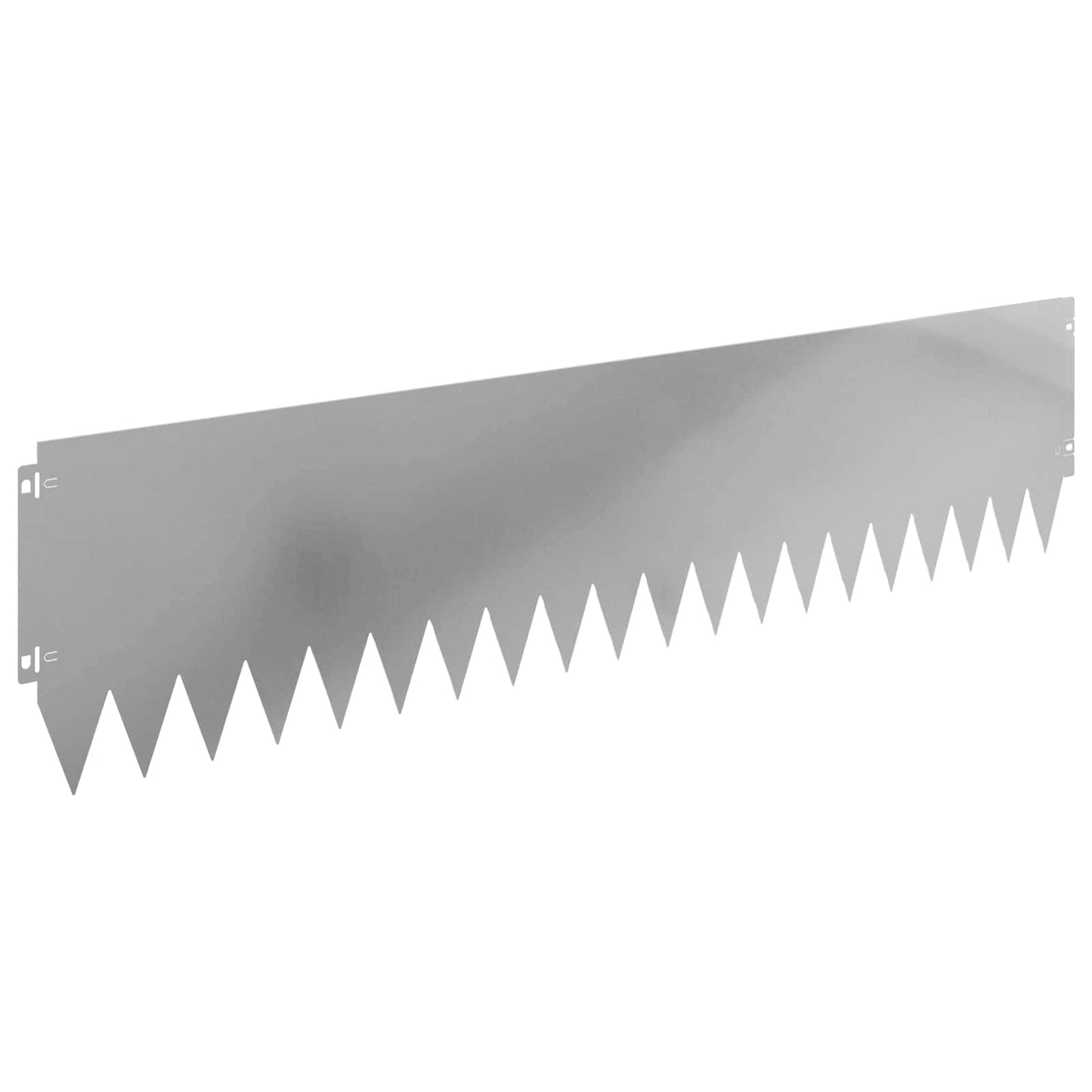 vidaXL Lawn Edging 10 pcs 103 x 25 cm Steel Silver 2