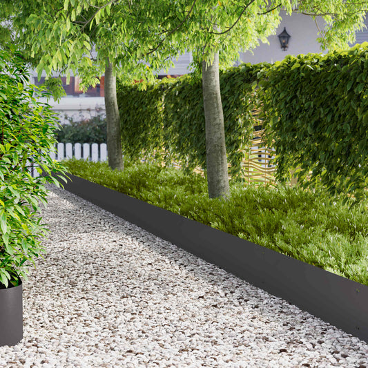 Lawn Edging Steel Height Black
