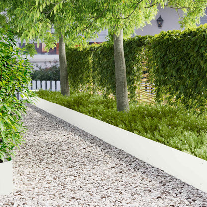Lawn Edging Steel Height White